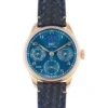 Portugieser Perpetual Calendar RG 5033 APSF 1:1 Best Edition Blue Dial on Blue Leather Strap