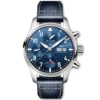 Pilot’s Watch IW388102 BLSF 1:1 Best Edition Performance Chronograph 41mm SS Blue Dial On Blue Rubber Strap