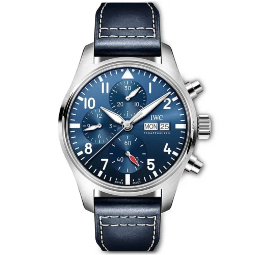 Pilot’s Watch IW388102 BLSF 1:1 Best Edition Performance Chronograph 41mm SS Blue Dial On Blue Rubber Strap