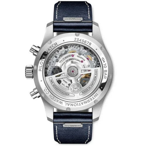 Pilot’s Watch IW388102 BLSF 1:1 Best Edition Performance Chronograph 41mm SS Blue Dial On Blue Rubber Strap - Image 5