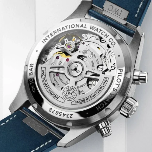 Pilot’s Watch IW388102 BLSF 1:1 Best Edition Performance Chronograph 41mm SS Blue Dial On Blue Rubber Strap - Image 4