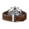Pilot's 41mm Green Dial Chronograph Leather Strap Watch - Image 4