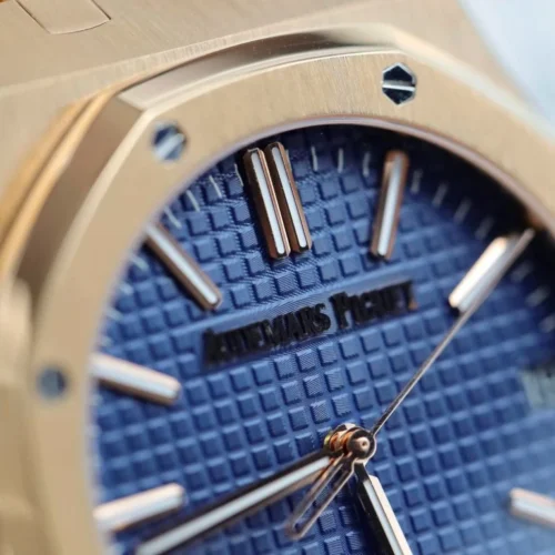Audemars Piguet Royal Oak 41mm 15510 RG DDF 1:1 Best Edition Blue Textured Dial on RG Bracelet Super Clone - Image 5