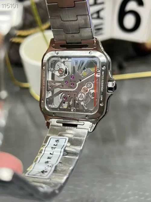 Cartier Santos CRWHSA0015 Super Clone with Skeleton Dial - Image 6