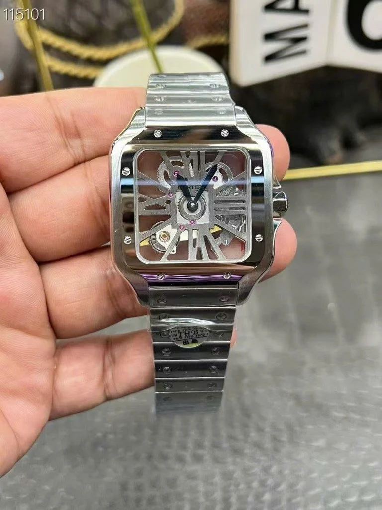 Cartier Santos CRWHSA0015 Super Clone with Skeleton Dial