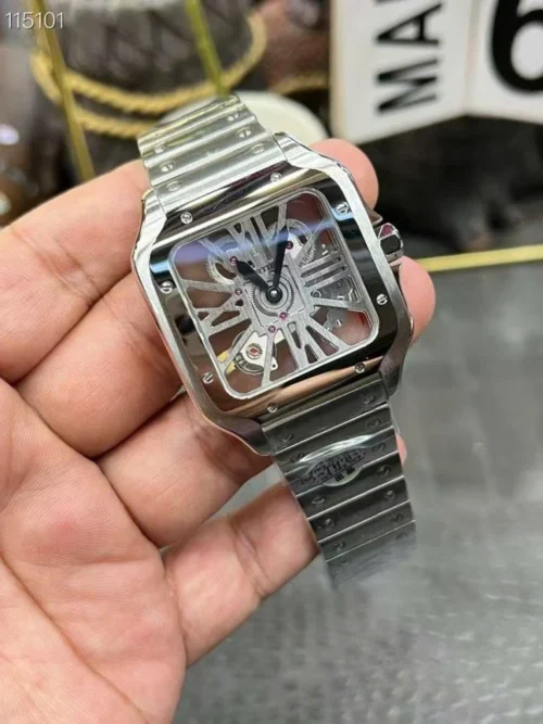 Cartier Santos CRWHSA0015 Super Clone with Skeleton Dial - Image 2