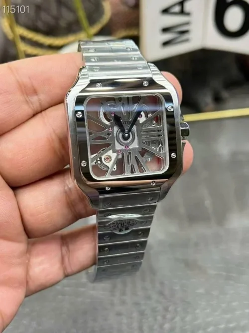 Cartier Santos CRWHSA0015 Super Clone with Skeleton Dial - Image 4