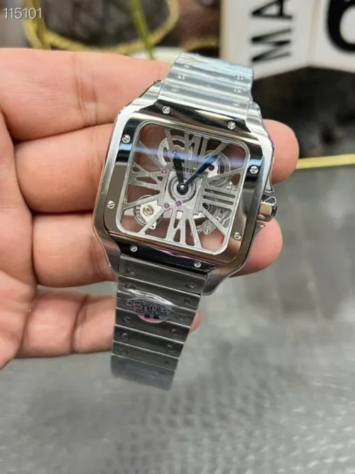 Cartier Santos CRWHSA0015 Super Clone with Skeleton Dial - Image 5