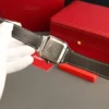 Cartier Santos Brown Dial Super Clone Watch with Custom Moissanite Diamonds - Image 8