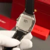 Cartier Santos White Dial Super Clone Watch with Custom Moissanite Diamonds - Image 5