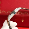 Cartier Santos White Dial Super Clone Watch with Custom Moissanite Diamonds - Image 6