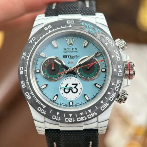 Rolex Daytona DiW Ferrari Tiffany Dial Super Clone Watch - Image 9