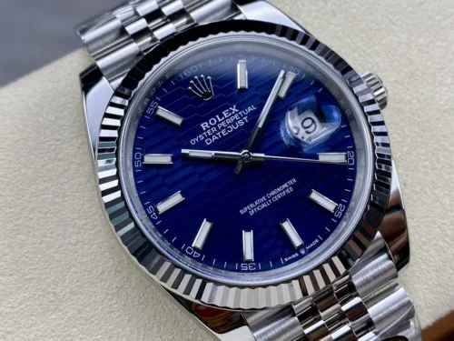 DateJust 41 126334 Clean Plus 1:1 Best Edition 904L Steel Blue Stick Dial on Jubilee Bracelet DD3235 Super Clone - Image 2