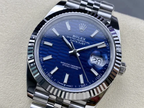 DateJust 41 126334 Clean Plus 1:1 Best Edition 904L Steel Blue Stick Dial on Jubilee Bracelet DD3235 Super Clone - Image 3