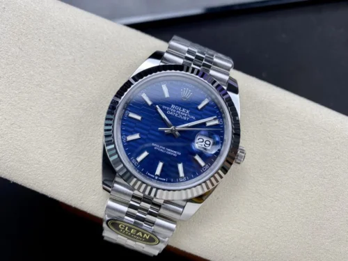 DateJust 41 126334 Clean Plus 1:1 Best Edition 904L Steel Blue Stick Dial on Jubilee Bracelet DD3235 Super Clone - Image 4