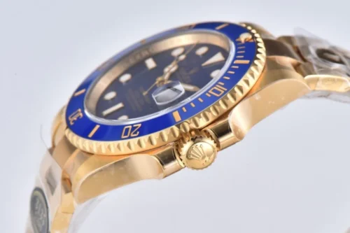 Rolex Submariner 40mm 116618 LB Blue Dial & Ceramic Bezel YG Plated Super Clone - Image 3
