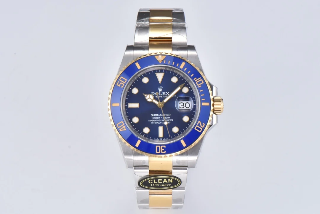 Rolex Submariner 41mm 126613LB Blue Dial Blue Ceramic Bezel 904L Steel Two Tone Yellow Gold Super Clone