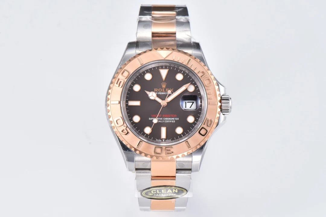 Rolex Yacht-Master 126621-0001 40mm Clean Factory 1:1 904L Brown Dial 3D Rose Gold Bezel on Rose Gold & Steel Two Tone Super Clone