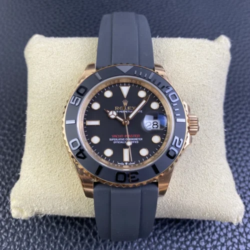 Rolex Yacht-Master 126655-0002 40mm Clean Factory 1:1 904L Rose Gold Case Black Dial 3D Black Ceramic Bezel Super Clone