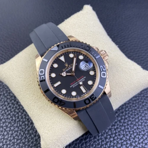 Rolex Yacht-Master 126655-0002 40mm Clean Factory 1:1 904L Rose Gold Case Black Dial 3D Black Ceramic Bezel Super Clone - Image 2