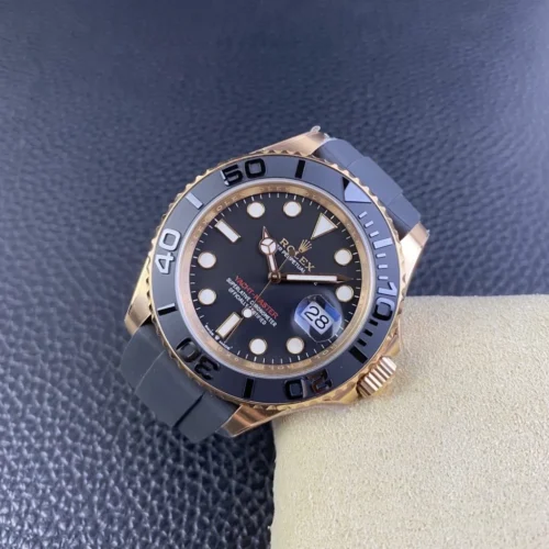 Rolex Yacht-Master 126655-0002 40mm Clean Factory 1:1 904L Rose Gold Case Black Dial 3D Black Ceramic Bezel Super Clone - Image 4