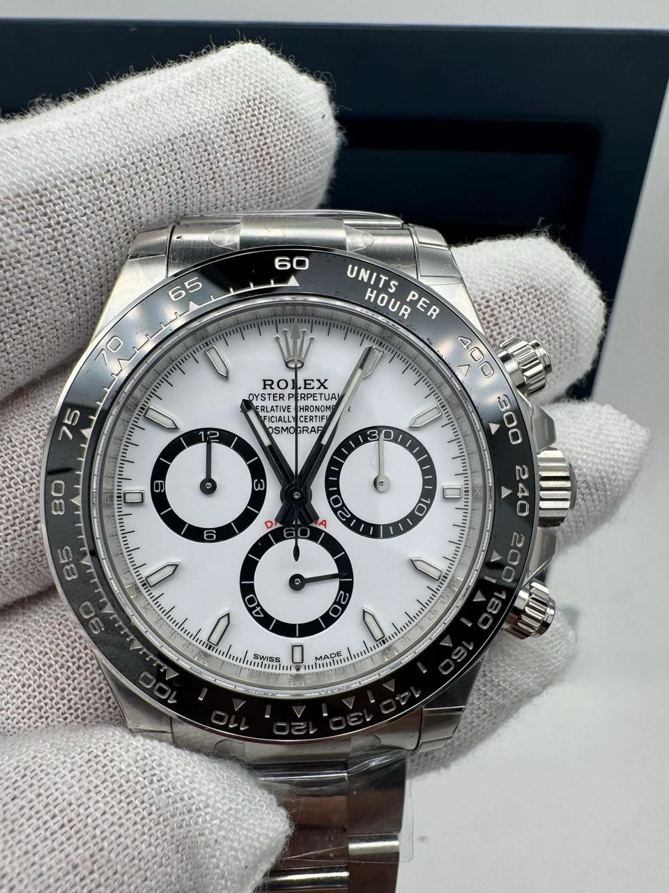 Daytona 126500 UFO 1:1 Best Edition 904L Steel White Dial on SS Bracelet UF4131 (Free Sprung) Weighted Version