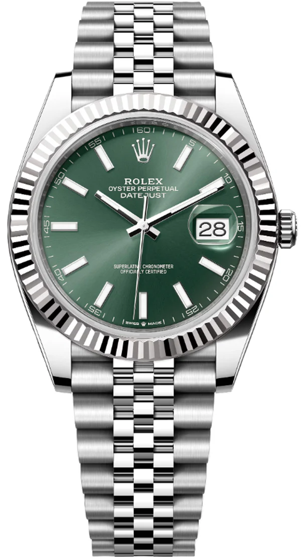 DateJust 41 126334 Clean Plus 1:1 Best Edition 904L Steel Green Stick Dial on Jubilee Bracelet DD3235 Super Clone
