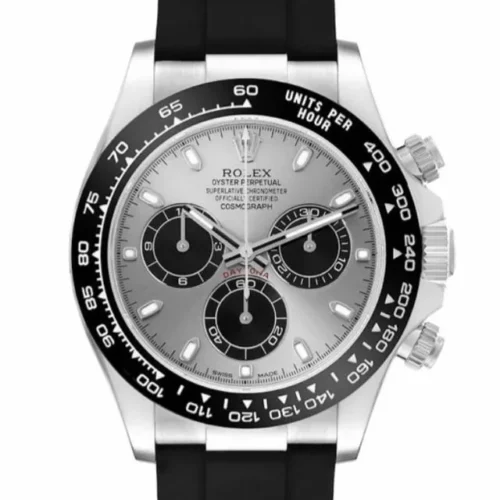 Daytona 126519 SS ARF 1:1 Best Edition Silver/Black Stick Dial on Oysterflex Strap DD4131 V2 Super Clone