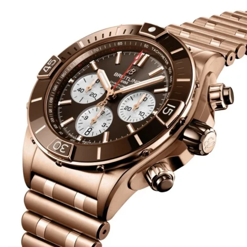 Super Chronomat B01 44 RG TF 1:1 Best Edition Brown Dial on RG Bracelet A7750 - Image 2