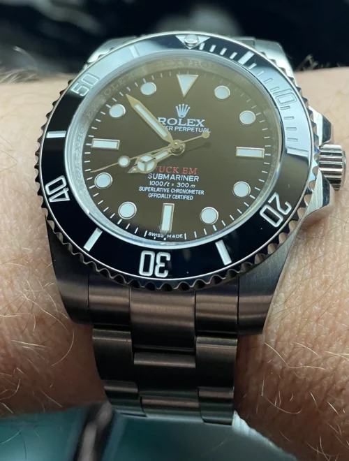 Supreme x Rolex ‘Fuck Em’ 114060 Submariner - Image 2