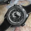 Planet Ocean 45.5mm GMT Worldtimer Real Ceramic VSF 1:1 Best Edition Black/Gray Dial On Black Rubber Strap Super Clone 8938