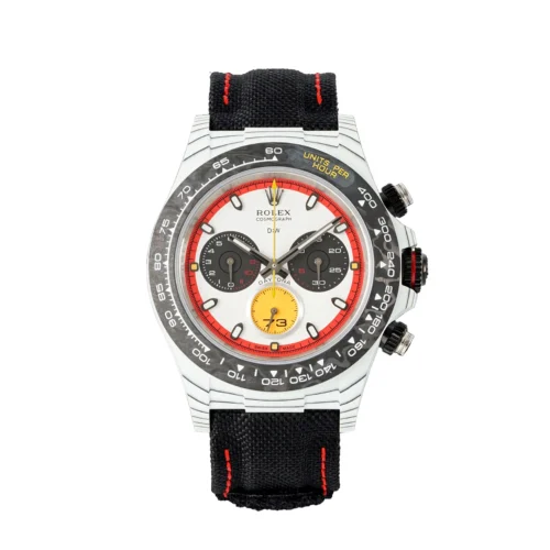 Daytona DIW Ferrari White Carbon DIWF Best Edition White/Red Dial on Black Nylon Strap DD4801