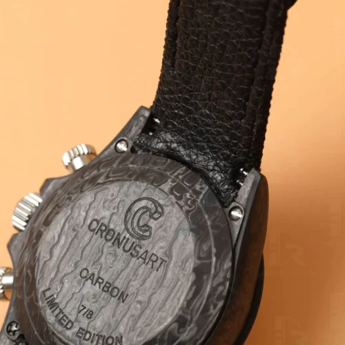 Daytona DIW Carbon N6F 1:1 Best Edition White Dial on Black Nylon Strap DD4801 - Image 4