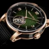 Code 11.59 Tourbillon 29396 RG APPF Best Edition Green Aventurine Enamel Dial on Black Nylon Strap A2948 - Image 2