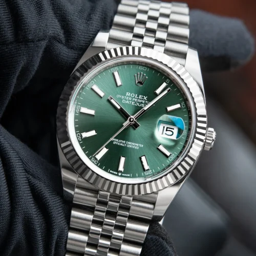 DateJust 41 126334 QF 1:1 Best Edition 904L Steel Green Stick Dial on Jubilee Bracelet QF3235 (149g) - Image 3