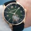 Code 11.59 Tourbillon 29396 RG APPF Best Edition Green Aventurine Enamel Dial on Black Nylon Strap A2948 - Image 3