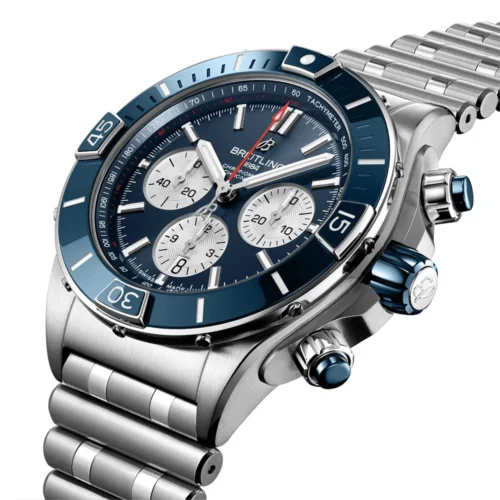 Super Chronomat B01 44 SS TF 1:1 Best Edition Blue Dial on SS Bracelet A7750 - Image 3
