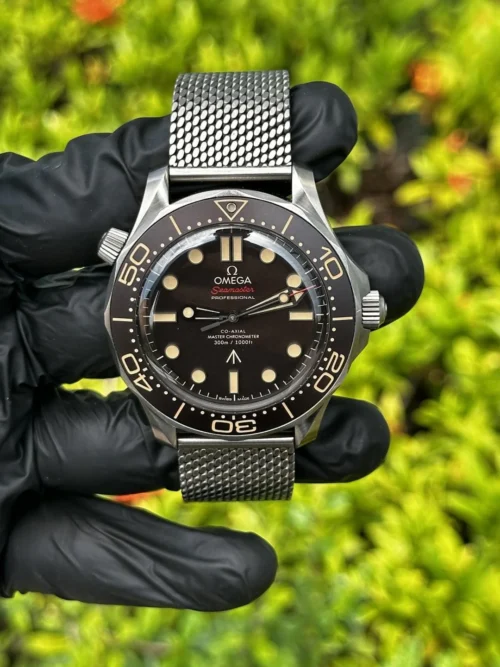 Seamaster 300 “No Time to Die” Limited Edition S+F 1:1 Best Edition on Titanium Mesh Bracelet SA8806 Super Clone - Image 3