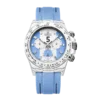 Daytona DIW White Carbon Case DIWF Edition Baby Blue/White Crystal Dial Crystal Bezel on Baby Blue Nylon Strap DD4801 - Image 4