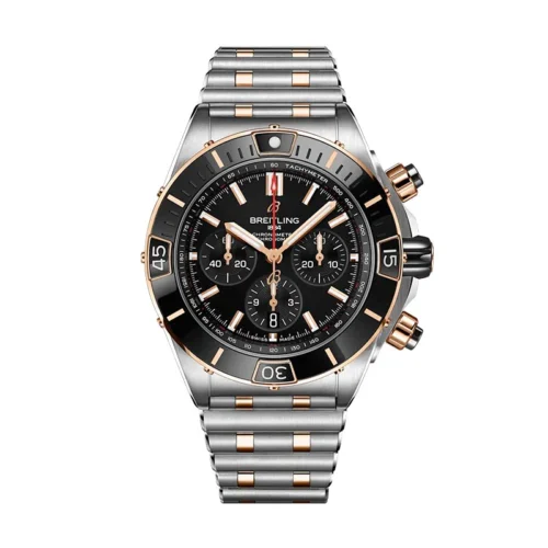 Super Chronomat B01 44 SS/RG TF 1:1 Best Edition Black Dial on SS/RG Bracelet A7750