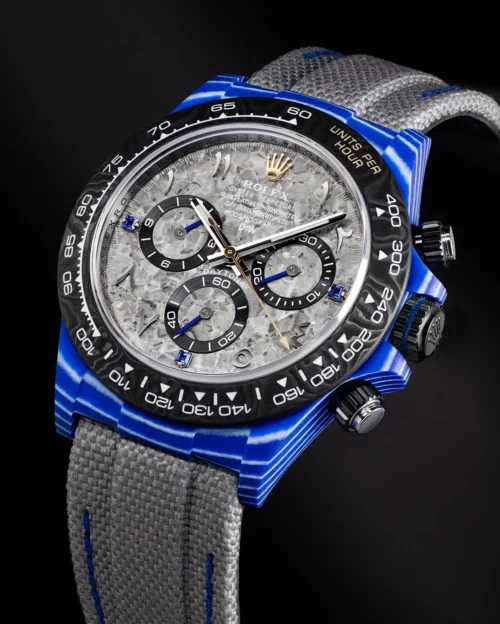 Daytona DIW Blue Carbon Case DIWF Edition Gray Crystal Dial on Gray Nylon Strap DD4801 - Image 2