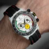Modified Super Clone Watches 1:1 DiW Rolex Daytona CarboQuartz 4130 Movement Black Strap - Image 2