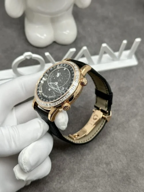 Patek Philippe Grand Complications 6104R Custom Solid Gold Watch and Diamonds 44mm Super Clone - Image 2