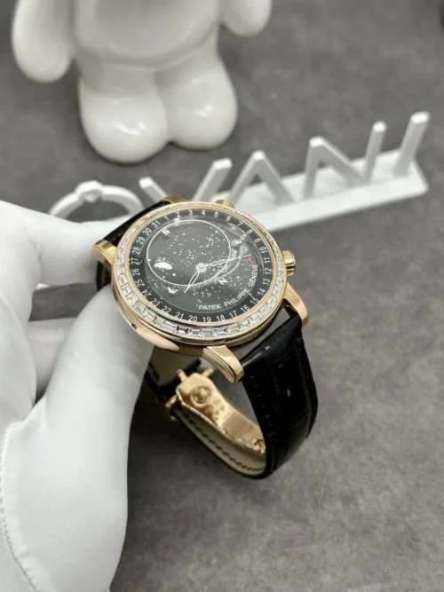 Patek Philippe Grand Complications 6104R Custom Solid Gold Watch and Diamonds 44mm Super Clone - Image 3