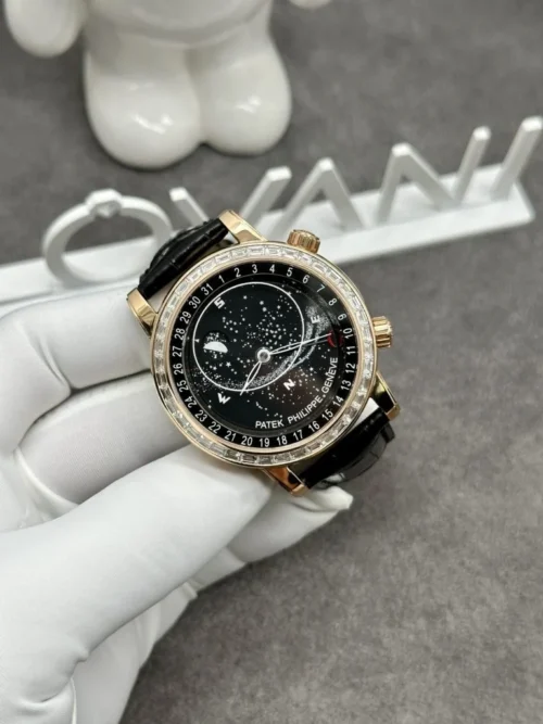 Patek Philippe Grand Complications 6104R Custom Solid Gold Watch and Diamonds 44mm Super Clone - Image 4