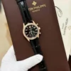 Patek Philippe Complications 5961 Super Clone Black Dial Leather Strap 40.5mm - Image 6
