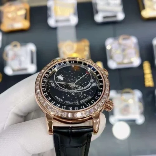 Patek Philippe Sky Moon Celestial 6104R Black Dial 40mm Super Clone - Image 4
