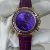 Rolex Cosmograph Daytona Purple Custom 18K Solid Gold + Natural Gemstone Watch 40mm Super Clone
