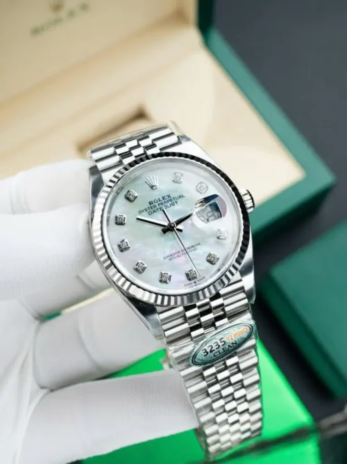DateJust 41 126334 QF 1:1 Best Edition 904L Steel White MOP Dial on Jubilee Bracelet QF3235 (149g) - Image 2
