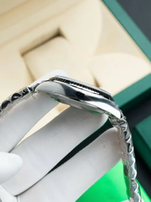 DateJust 41 126334 QF 1:1 Best Edition 904L Steel Blue Texuted Stick Dial on Jubilee Bracelet QF3235 (149g) - Image 4